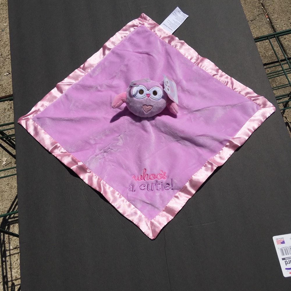 Owl Plush Security Blanket Lovey Whoo’s A Cutie Plushie Toy Stepping Stones New - Picture 3 of 8